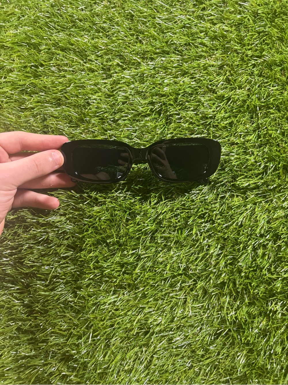 Classic Black Rectangular Women's Sunglasses